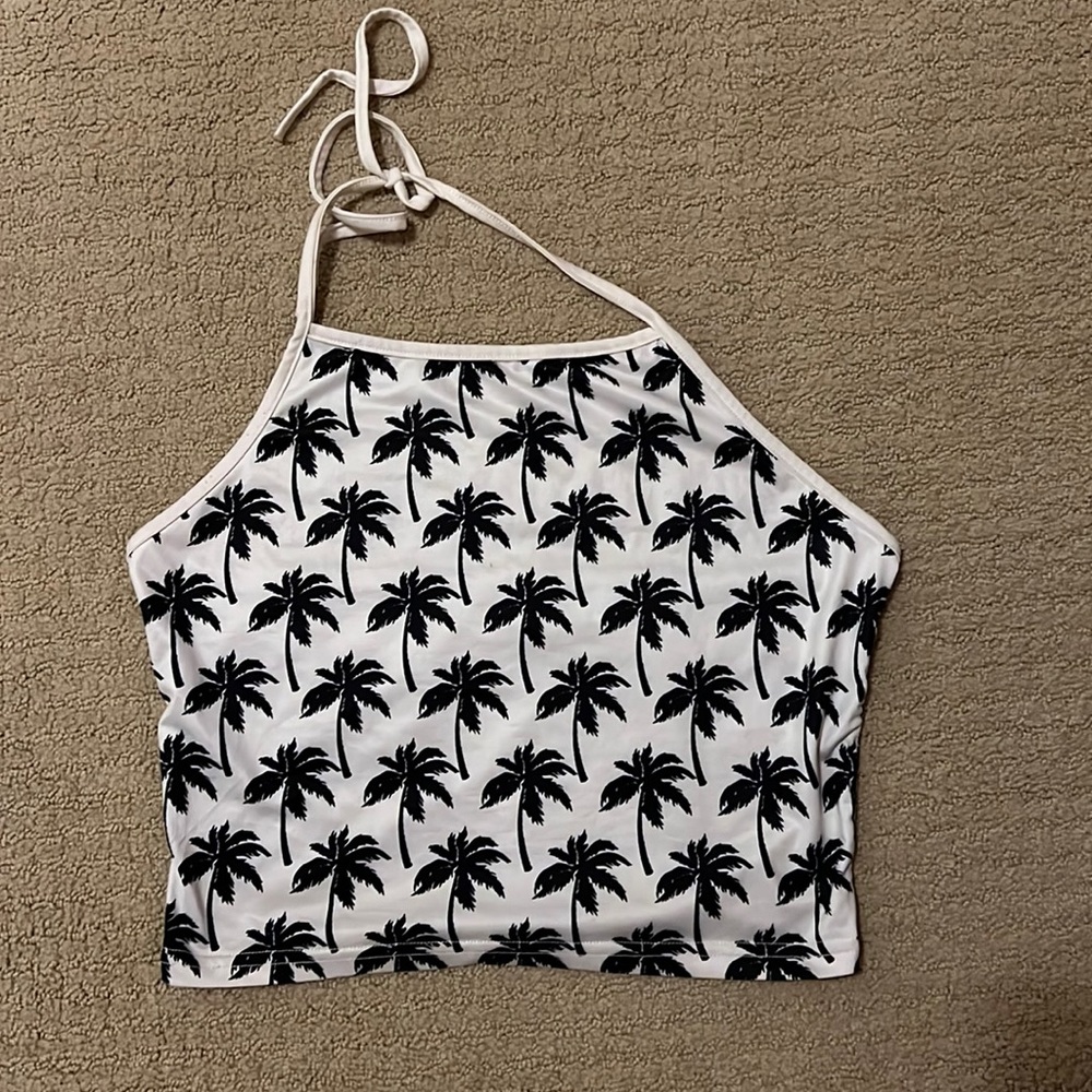 Palm tree halter top